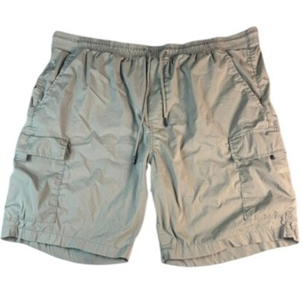 Lazer‎ Cargo Shorts Men's 2XL Olive Green Elastic Waist Drawstring  Stretch